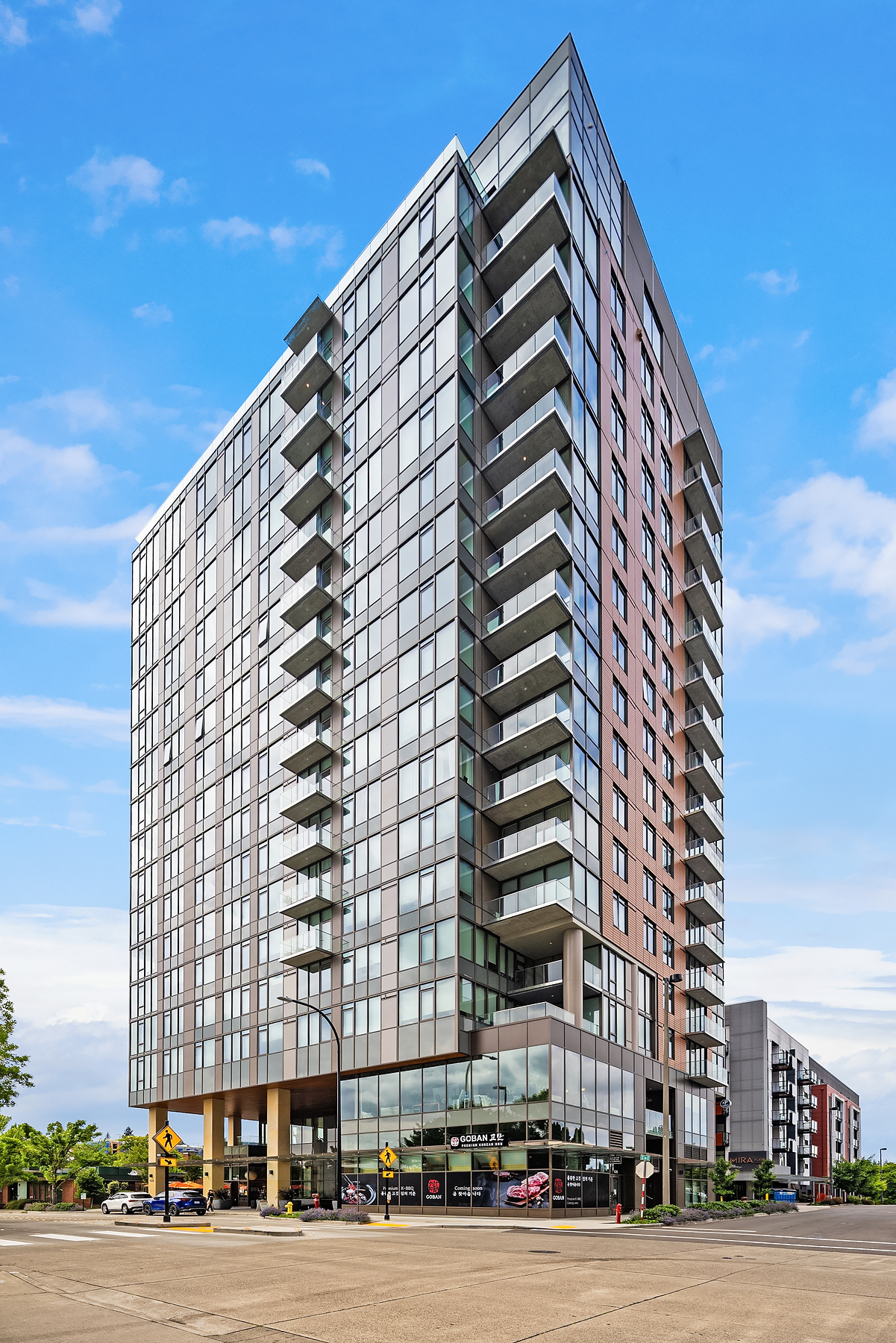 Full view of the 20-story MARI tower
