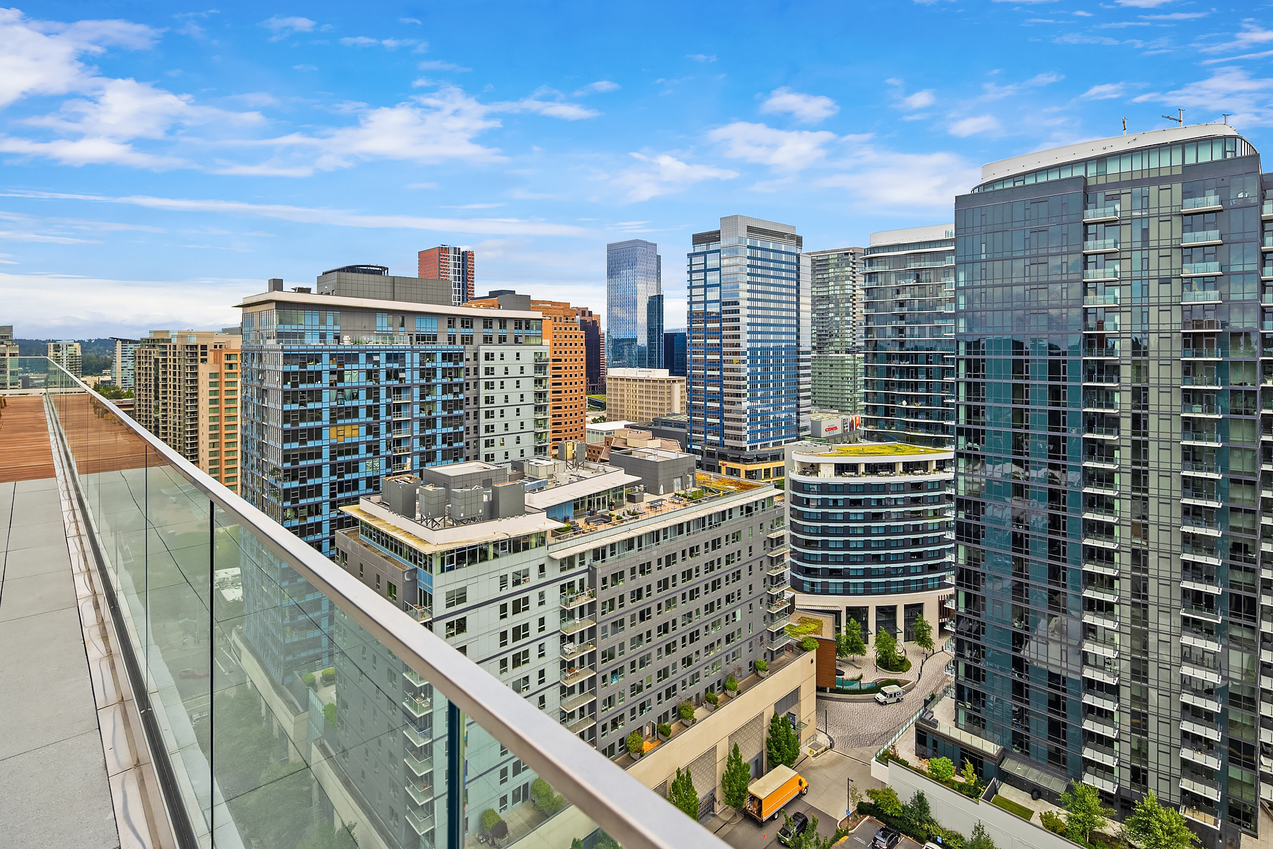 Terrace view over the Downtown Bellevue skyline
