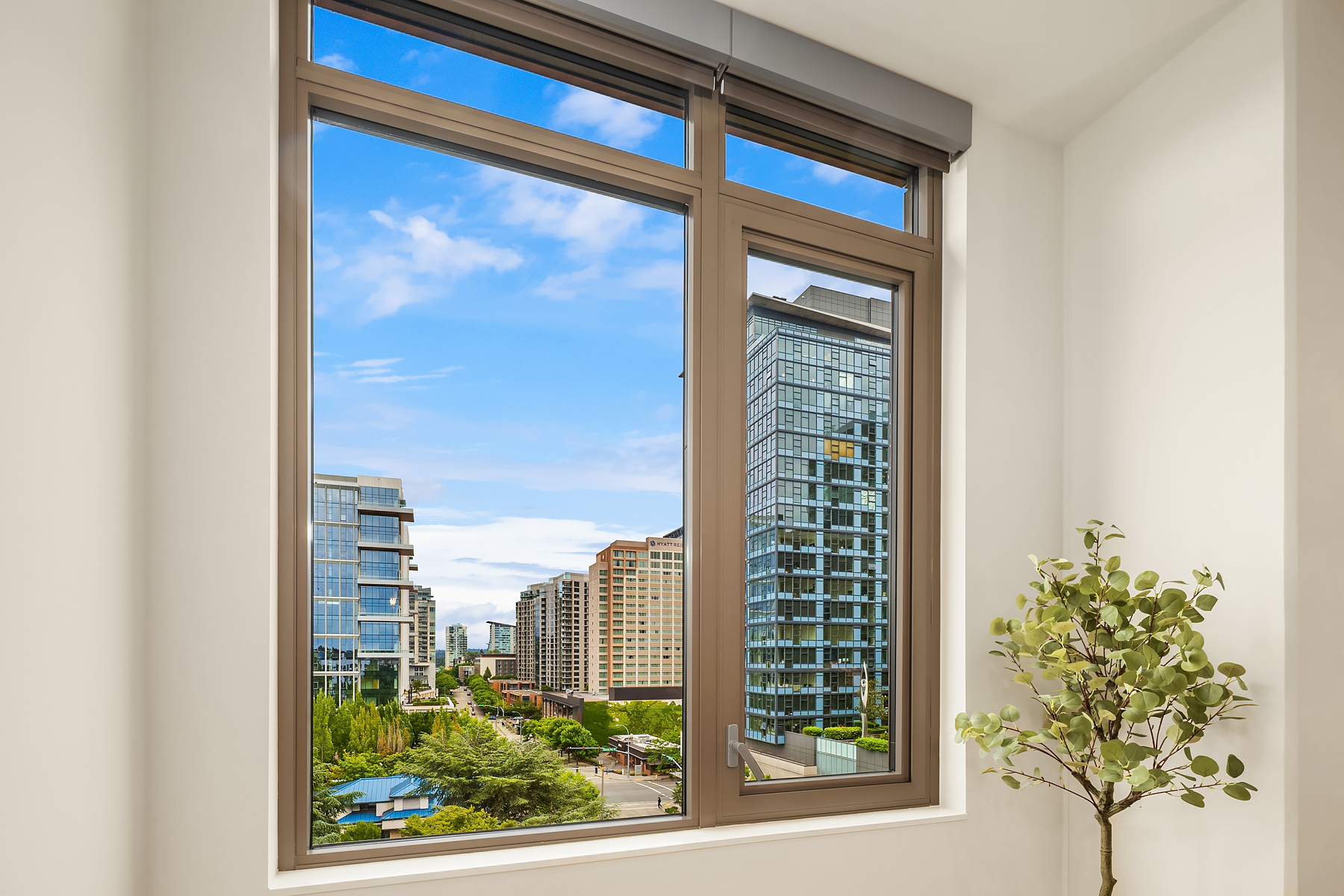 Seventh-floor outlook over Downtown Bellevue
